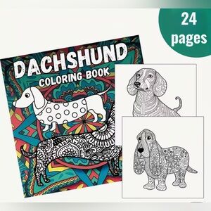 NEW Dachshund Coloring Book with 24 Pages